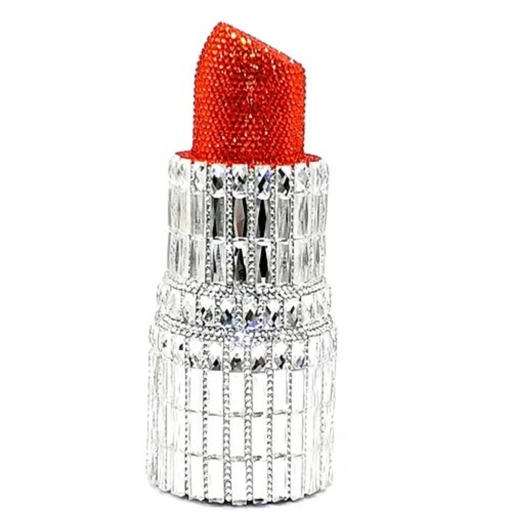 NWT Sparkling Swarovski Bling Crystal Rhinestone Lipstick Purse Clutch B… - Picture 11 of 17